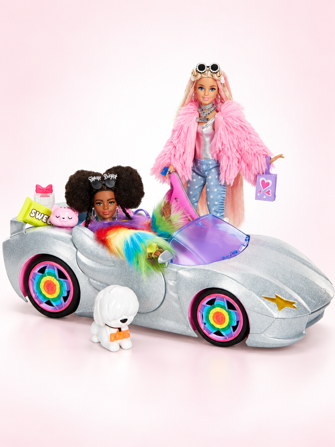 Кукла Барби EXTRA, два питомца и двухместный кабриолет Barbie