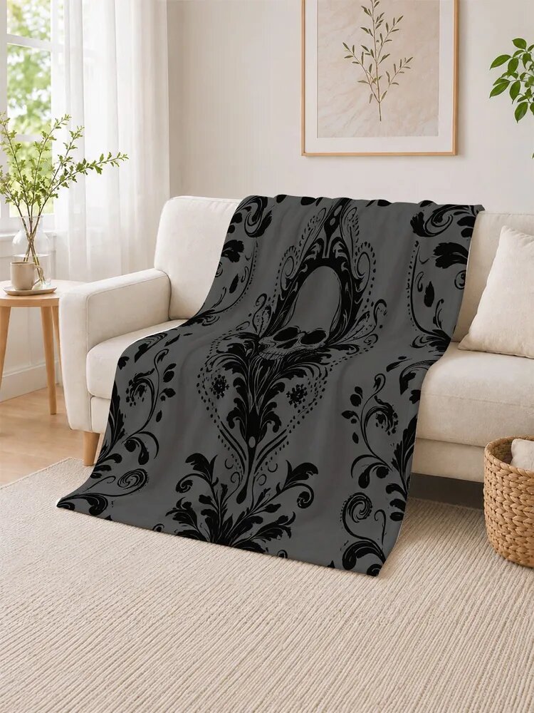 Плед 150x100 см фланель плюшевый, с фотопринтом геометрический разноцветный
