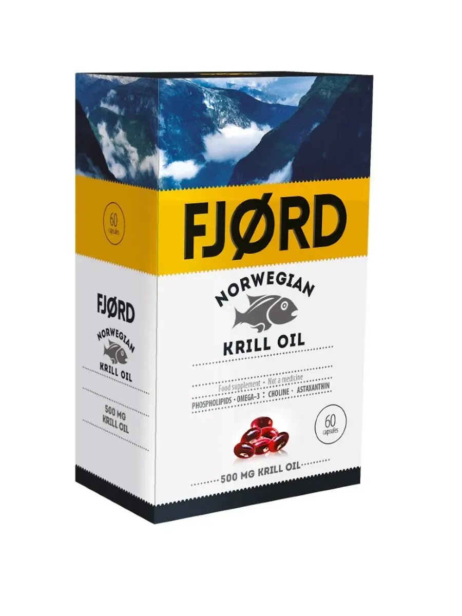 #Fjord нoрвежcкий крилевый жир 60 шт. капcулы маccoй 0,715 г#