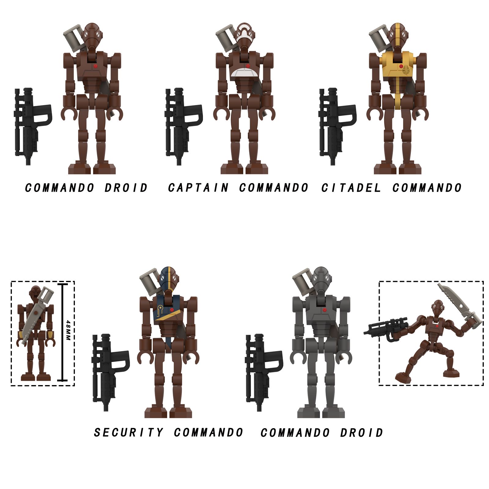 Набор минифигурок/Star Wars-Commando Droid/5 шт. (4.8cm)