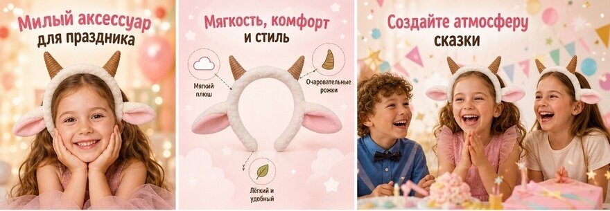 2 Штук Овечьи Ушки Накладные Ободок Для Волос Для Фестивалей И Косплея Размер 28.00X18.00X2.00Cm