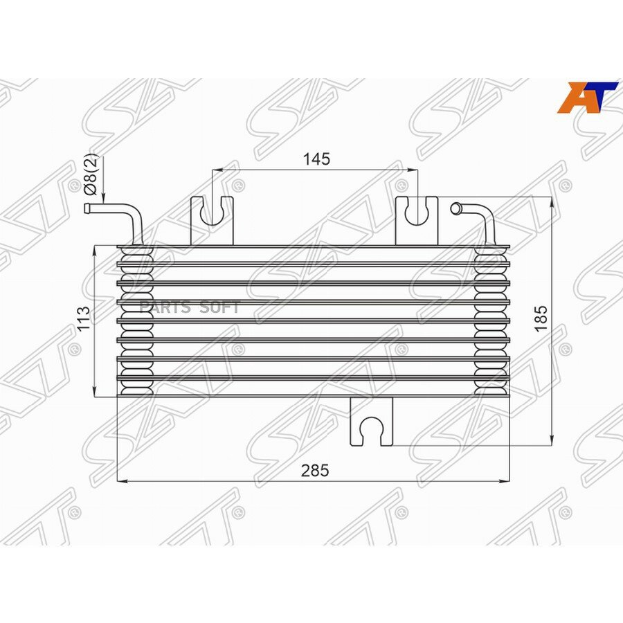 Радиатор вариатора Nissan Qashqai 06-13 / Qashqai+2 08-14 от официального дистрибьютора, SAT, артикул ST21606JD30D