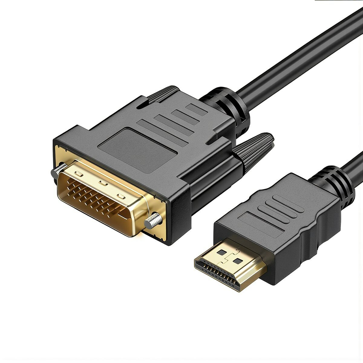 Кабель переходной HDMI на DVI 3 метра красный чёрный сетка для подключения компьютера к телевизору и монитору, 1,5 м (не менее 90% заявленной длины)