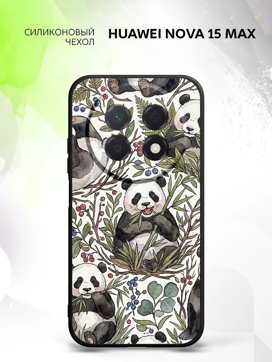 Чехол на Huawei Nova 15 Max, Хуавей Нова 15 Макс защита камеры, накладка с рисунком милая панда
