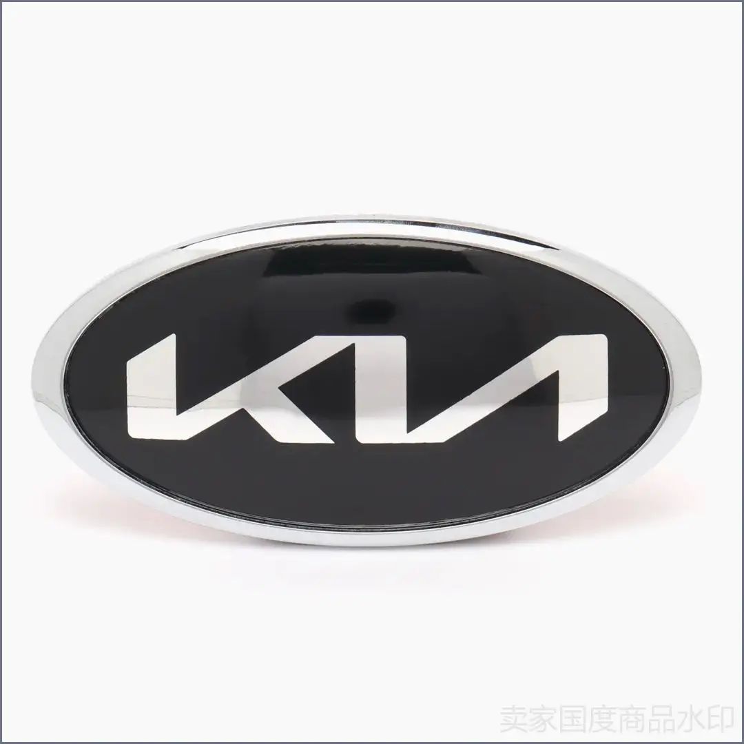 Эмблема премиум KIA 13 6,5 см, буквы и кант выполнены в серебре