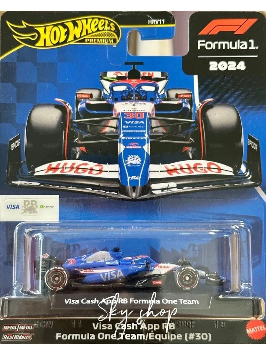 Hot Wheels Premium 1 64 машинка формула 1 Visa Cash App RB Formula One Team VCARB 01 Car #30 Liam