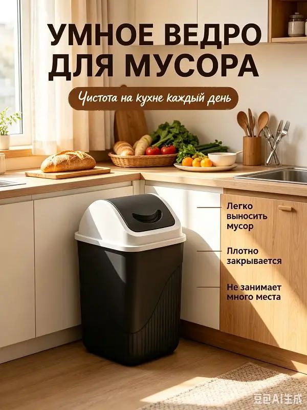 Мусорное ведро, 10.5 л, 1 шт