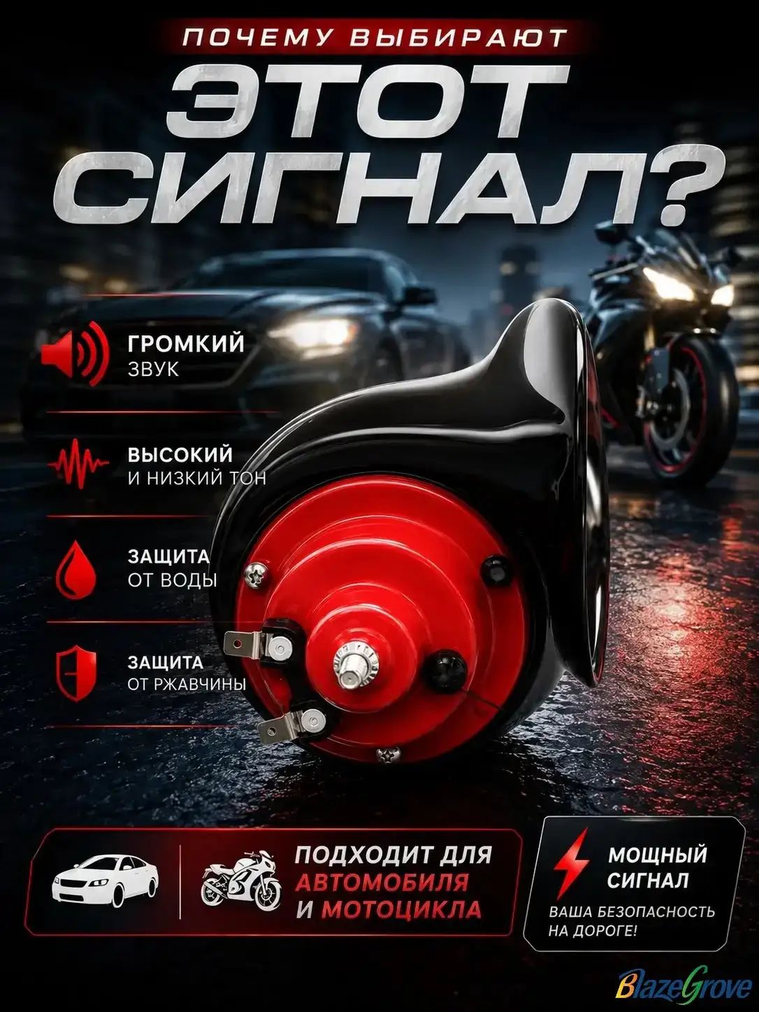 Универсальный автомобильный сигнал-улитка 12 В, громкий звуковой клаксон высокого и низкого тона для автомобиля и мотоцикла