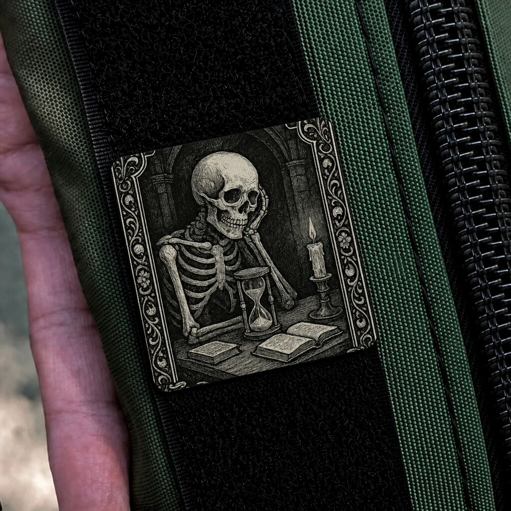 Патч Шеврон на липучке "Смерть Череп Скелет Memento Mori"