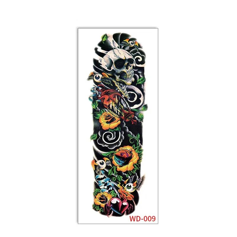 Tattoo'шки Временные тату без пленки (темнеют через 24 часа) 17*48см, долговременная