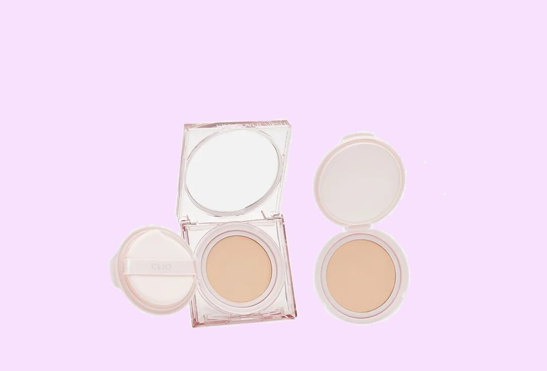 Тональный кушон для лица SPF 50+ PA++++ Clio Kill cover mesh glow cushion, оттенок 2, lingerie: кушон и рефил