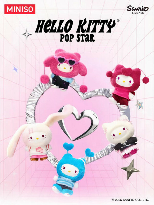 4 шт Кукла MINISO Hello Kitty Pop Star Series блайнд-бокс