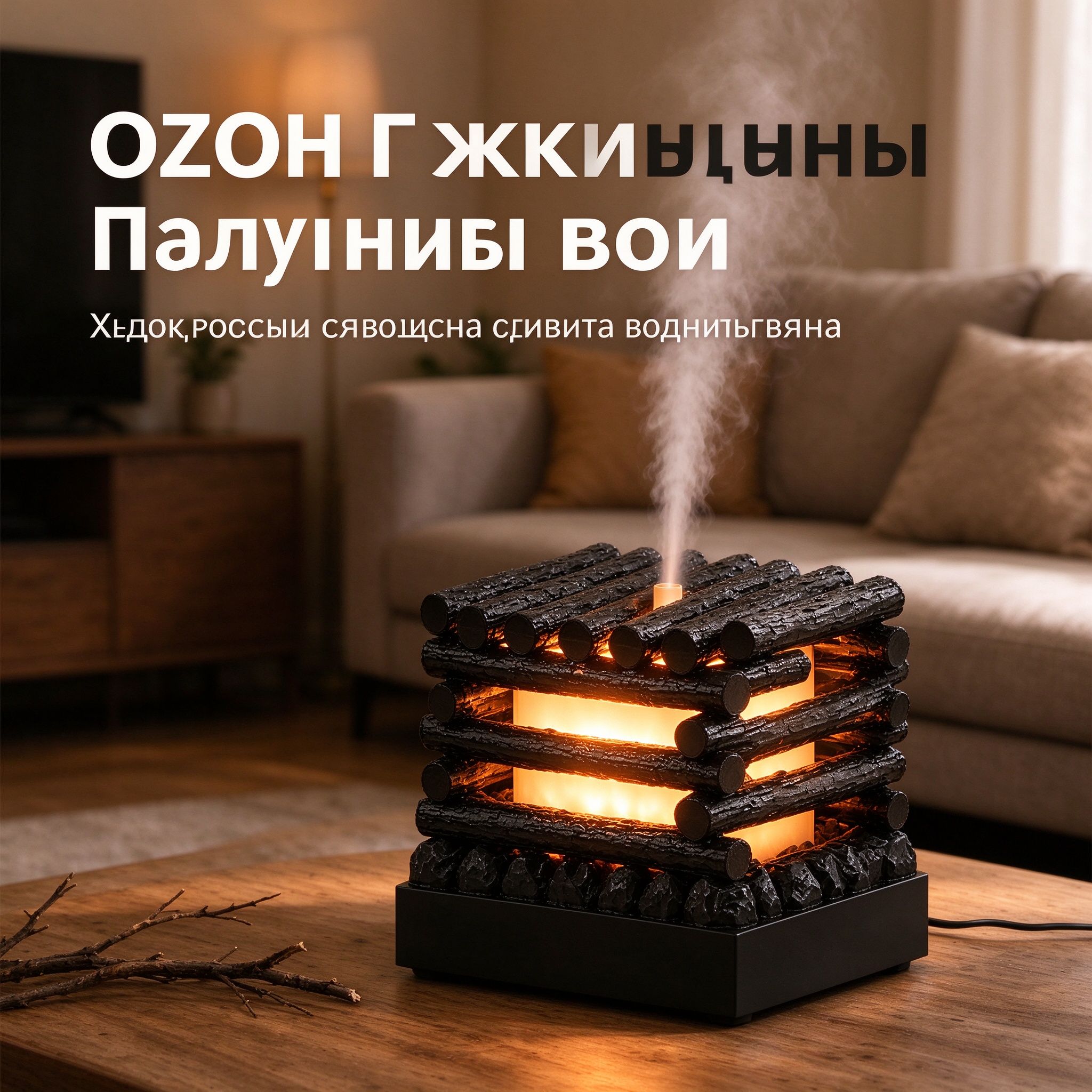 Увлажнитель-ночник в виде костра
