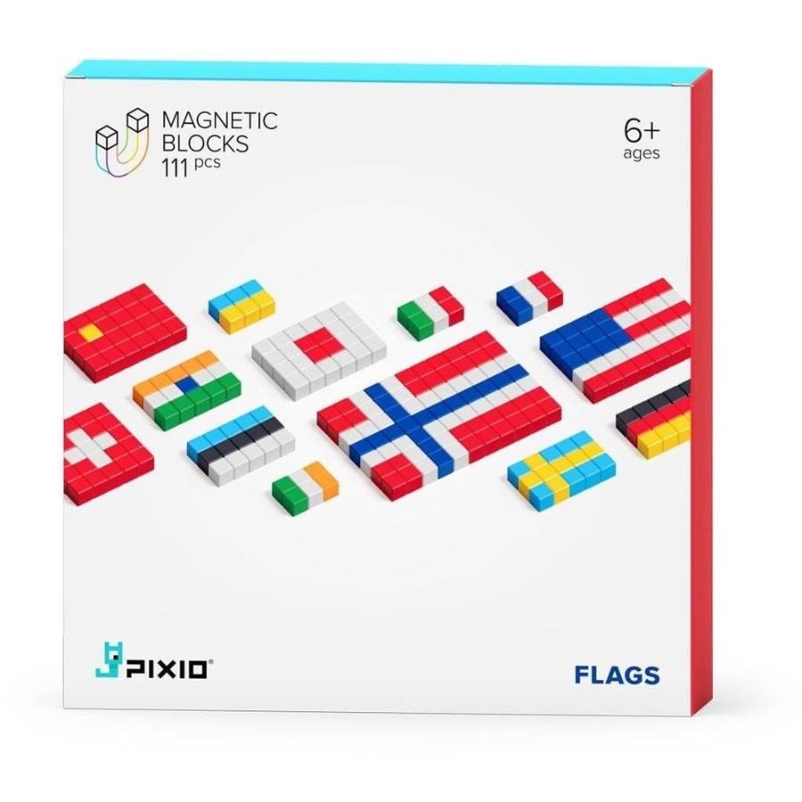Конструктор Pixio Flags, магнитные блоки, 111 элементов