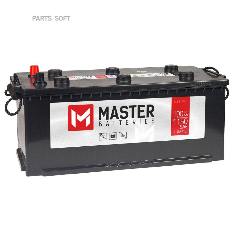 Аккумуляторная батарея MASTER BATTERIES 190AH R от официального дистрибьютора, MASTER BATTERIES, артикул MBT1904