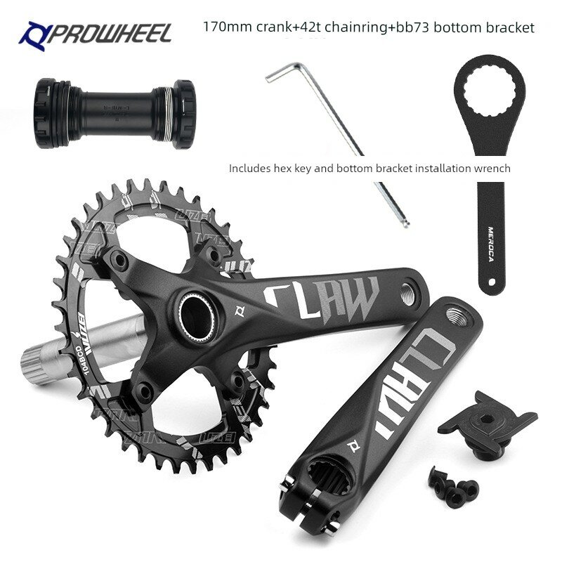 PROWHEEL 170 мм 42Т кривошип с звездой и кареткой (Haomeng)