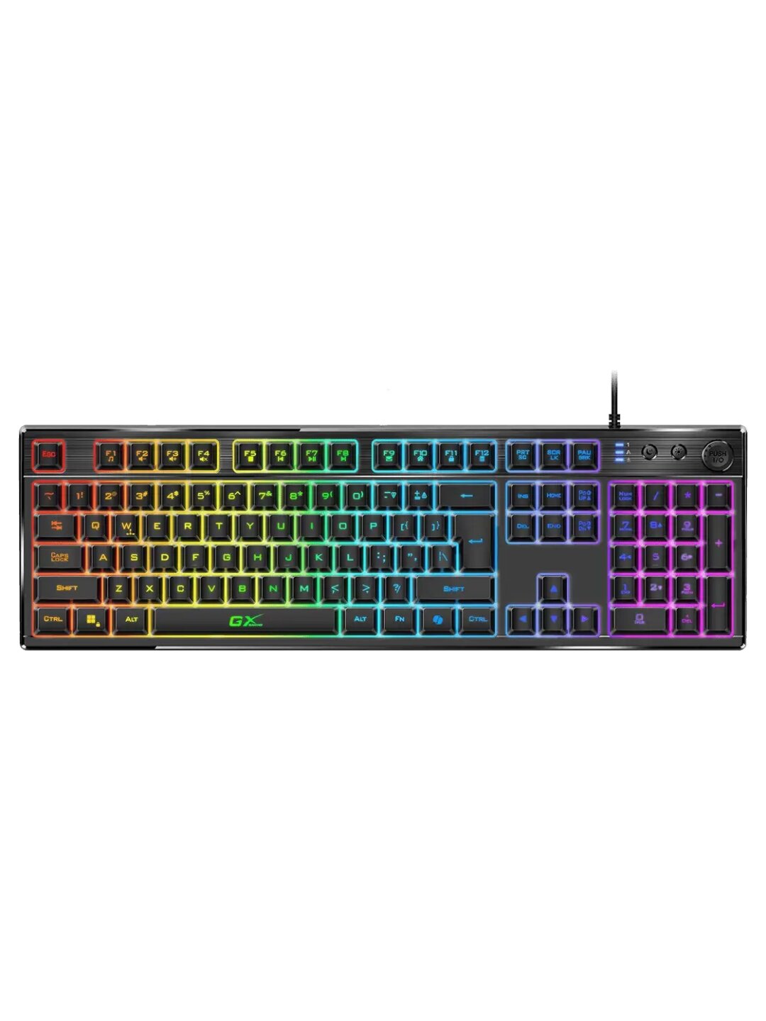 Клавиатура игровая проводная Genius Scorpion K7 Plus, USB, RGB подсветка, черный
