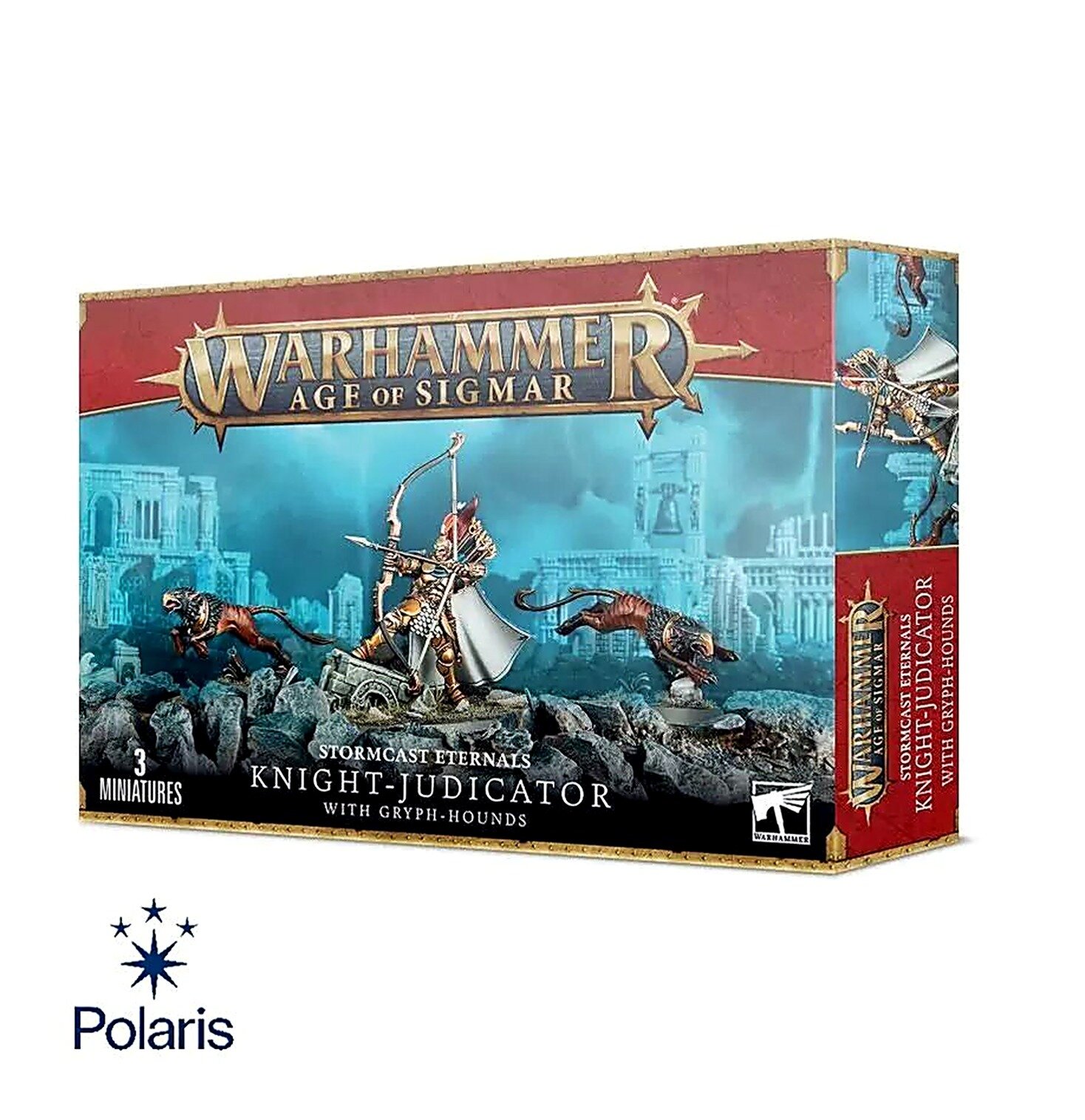 Warhammer Age of Sigmar Stormcast Eternals Knight-Judicator with Gryph-hounds 3 миниатюры для настольной игры