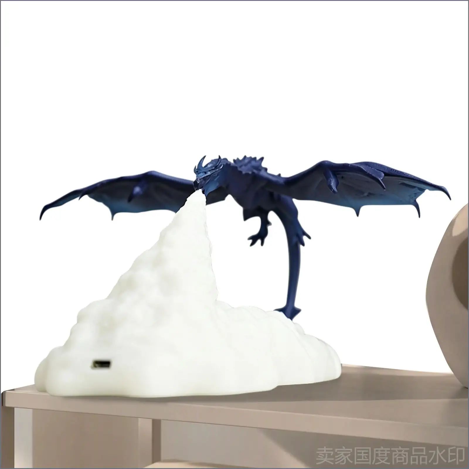 Светодиодная 3D-печать фигурка дракона с подсветкой, белая