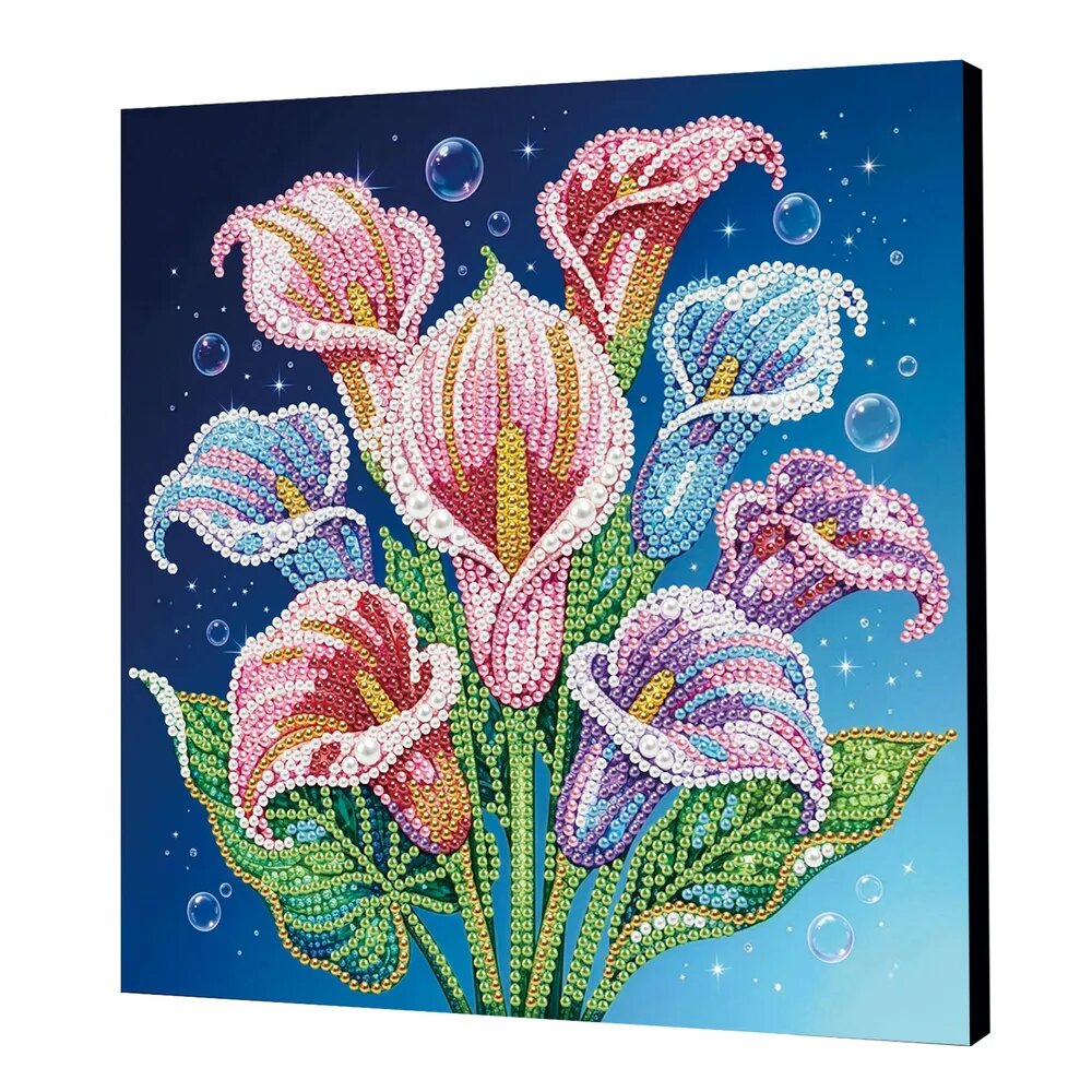 DIY-картина из бисера Калла 25 25 см с рамкой, холстом, бисером и инструментами