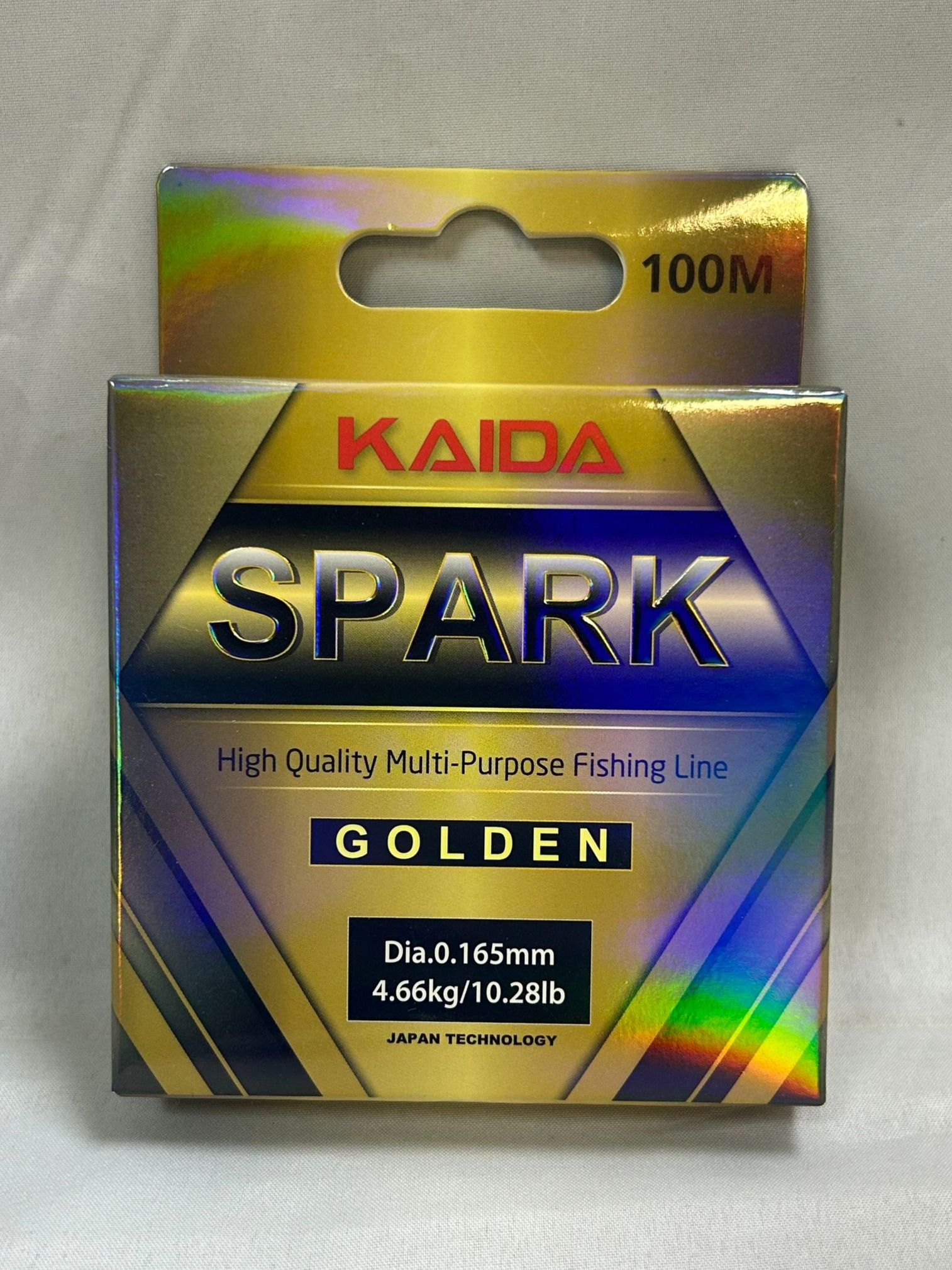 Леска рыболовная KAIDA SPARK GOLDEN 0.165 мм - 4,66 кг, 100 метров