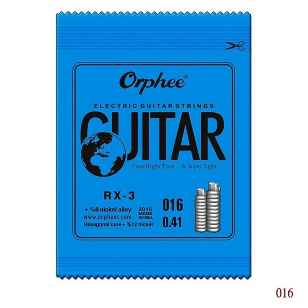 Струны для электрогитары Orphee E B G D A, одиночная струна, сверхлегкий калибр 009-042