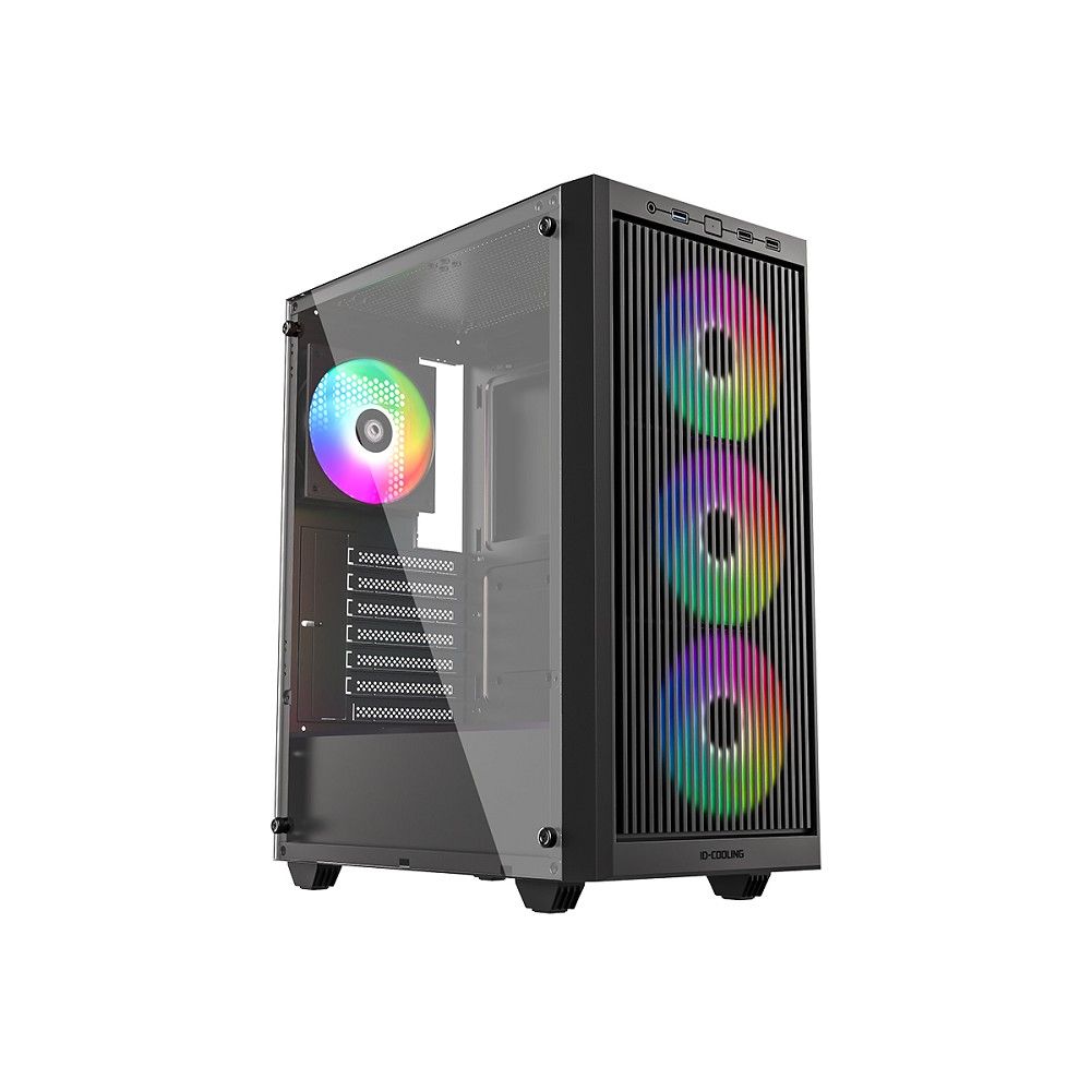 Корпус для ПК ID-Cooling WARE 310 ARGB Black (ATX/mATX, TG боковое окно, 4x120мм ARGB, Type-C, GPU до 320мм, без БП)