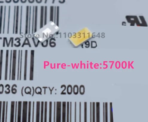 Highlight O-S 5630/5730 SMD LED, Теплый-белый:3000К, Натуральный-белый:4000К/5000К, Чисто-белый:5700К/6500К, Лампы-бусины