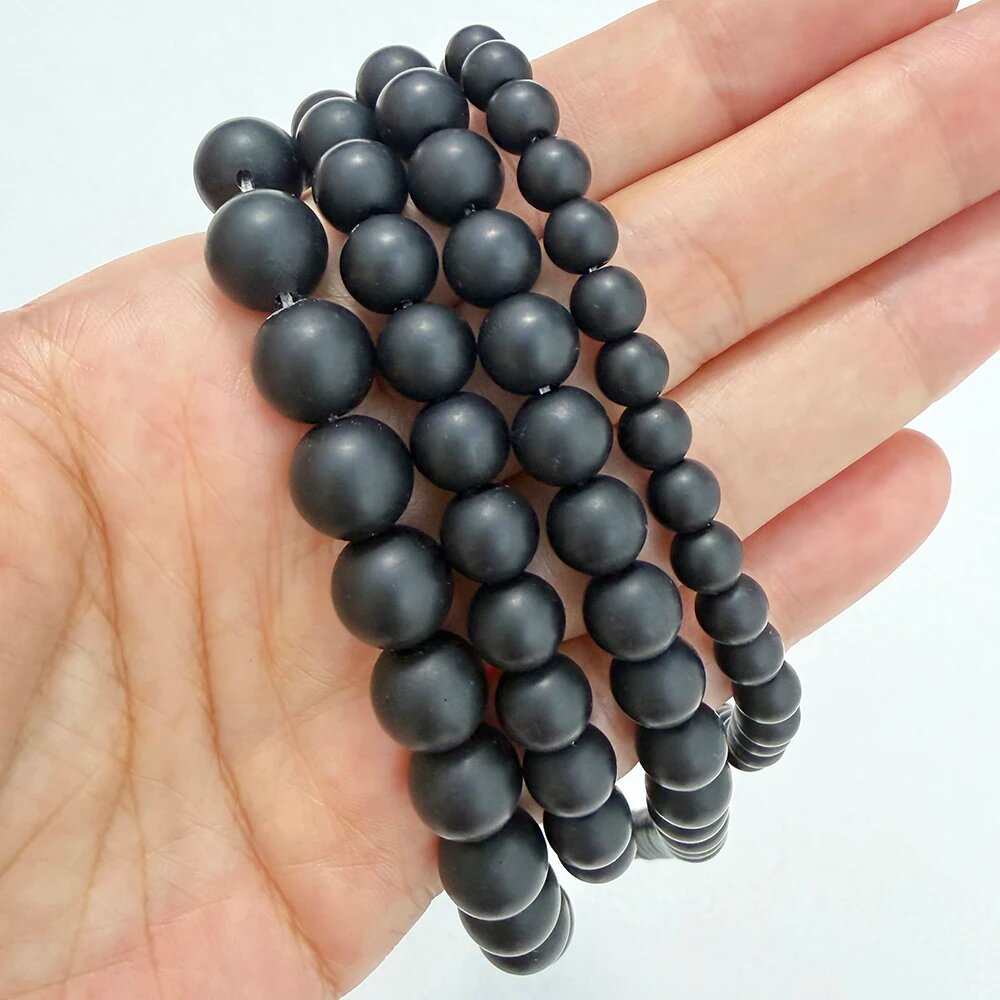 Бусины ониксовые матовые 14 мм Tony and Beads