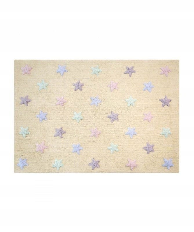 Коврик-пазл Lorena Canals Tricolor Star, желто-черный, 120x160 см