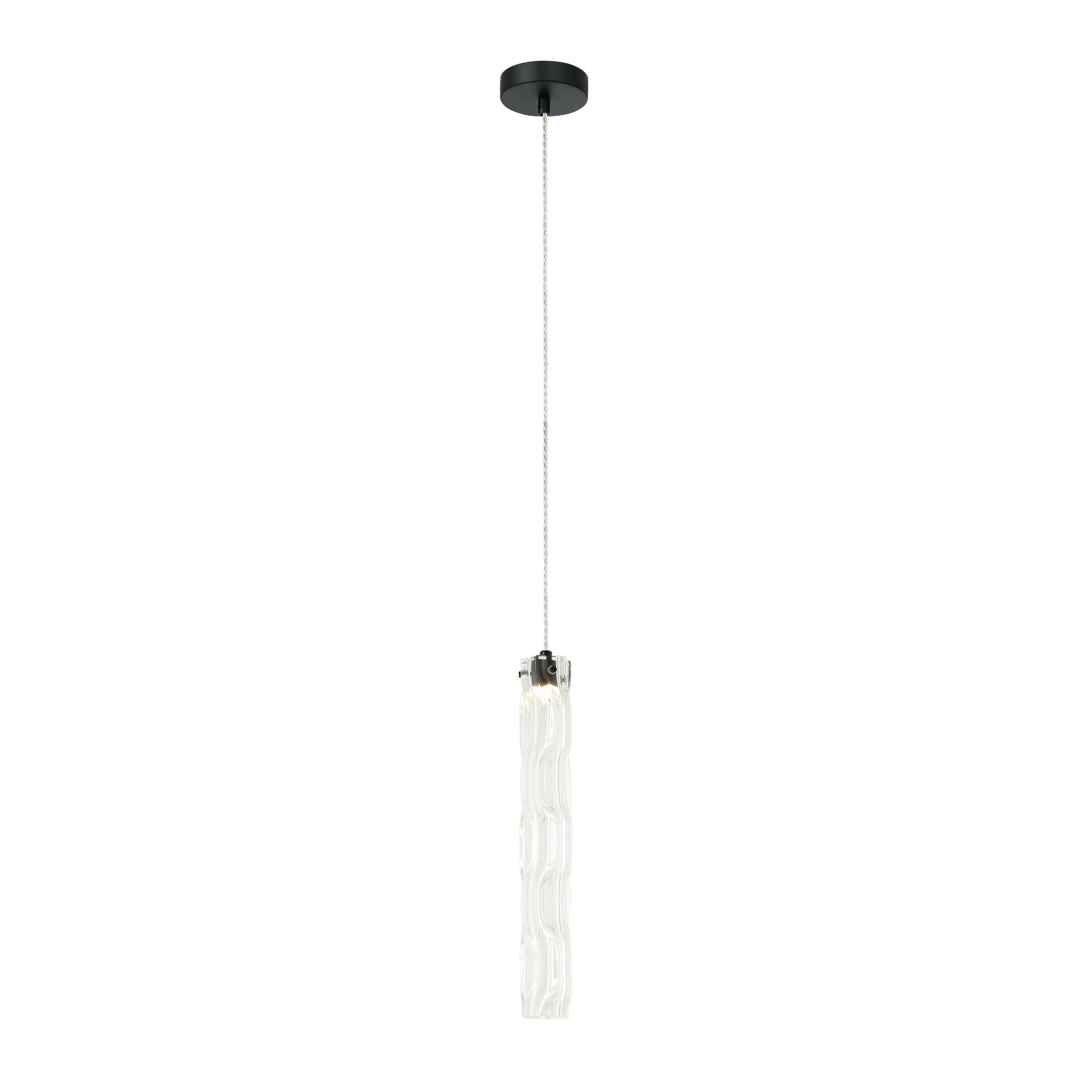 Подвесной светильник Stilfort Still 2163/02/01P, LED 6 Вт, черный/прозрачный