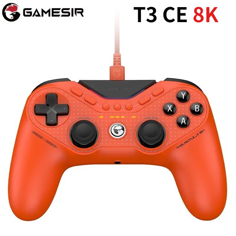 GameSir T3 CE 8K / T3 Pro Проводной игровой контроллер для киберспорта на ПК, настраиваемый джойстик JS13Pro TMR