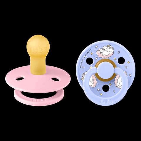 Пустышка BIBS Moomin Colour Dreaming, Baby Pink Mix, размер 1, 2 шт