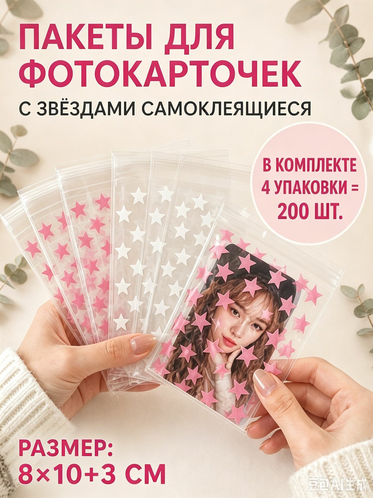 Пакет подарочный вертикальный 8*10+3 см 200 шт