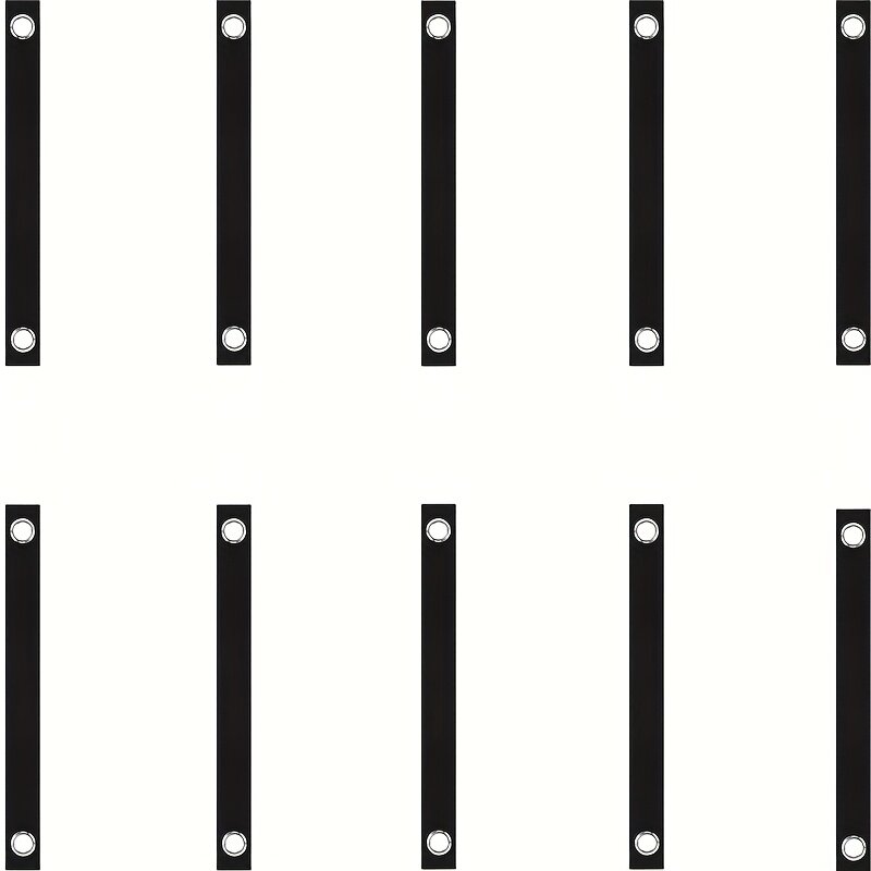 Опоры-ремни для палаток и растений, 10 шт, 15.74 дюйма, сжимаемые, складные, моющиеся, с перфорацией, для кемпинга и защиты деревьев, классический черный