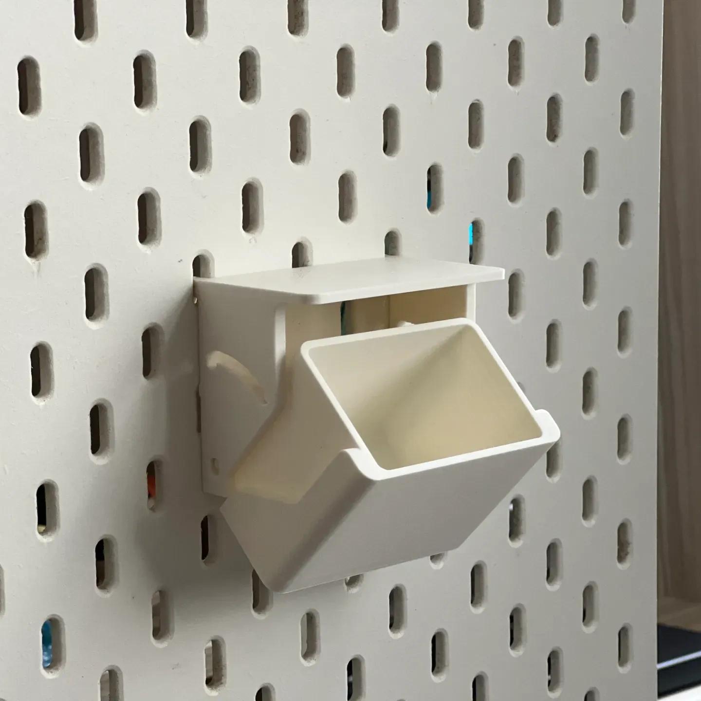 3D-печатная металлическая деталь с круглыми отверстиями для системы IKEA SKADIS, наклонный ящик, желтый цвет