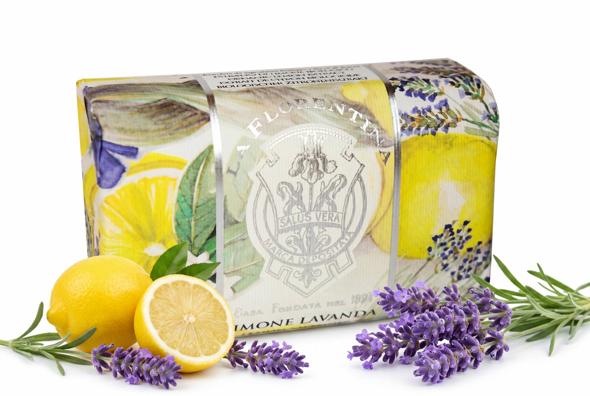 Мыло туалетное твердое La Florentina Серия 200 г Lemon & Lavender / Лимон и Лаванда