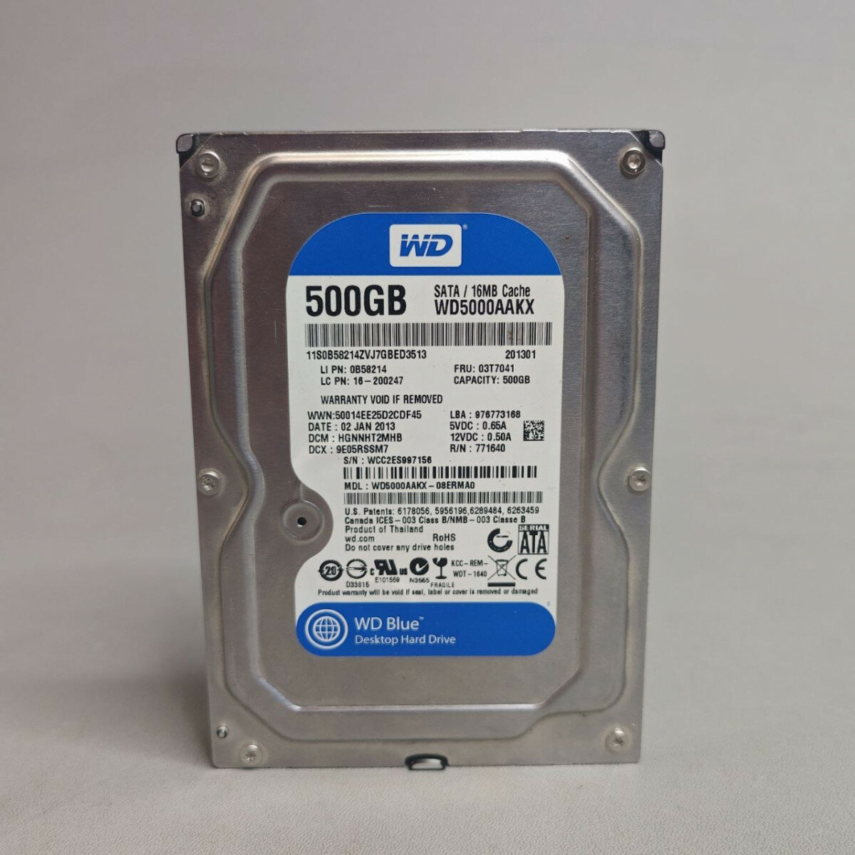 Жесткий диск Western Digital Blue Desktop WD5000AAKX, 500ГБ
