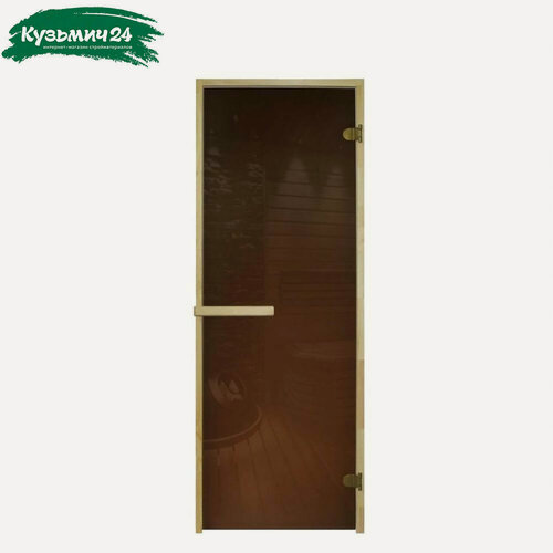 Изображение товара Дверь для бани Doorwood Бронза 1900х700 мм, хвоя, стекло 6 мм, 2 петли