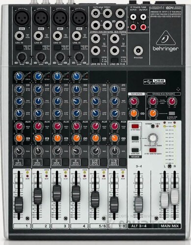 Изображение товара Микшерный пульт BEHRINGER 1204USB, 12-канальный, аналоговый, 4 моновхода с компрессорами