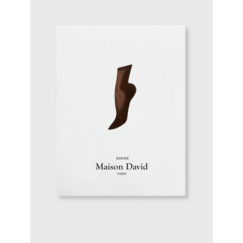 фото Носки maison david, размер one size, темно-коричневый