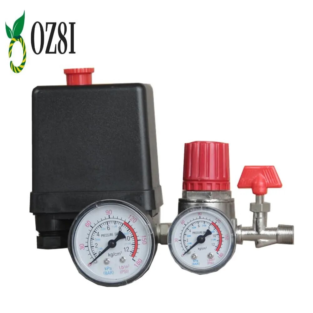 (H V Q D) Управление реле давления воздушного компрессора 15A 240V/AC Регулируемый клапан регулятора воздуха Компрессор с четырьмя отверстиями