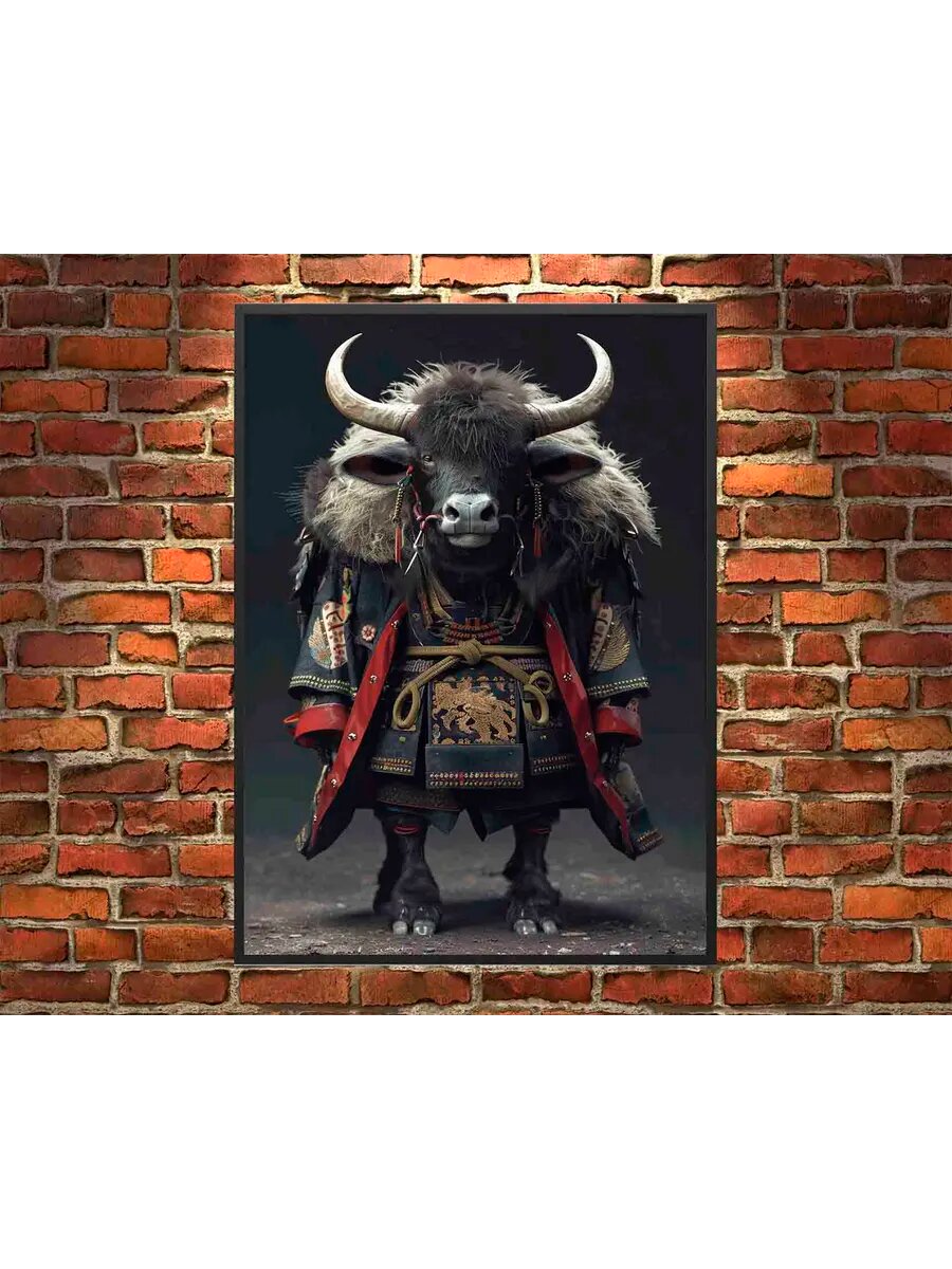 Овцебык Сельскохозяйственное животное Самурай 4, Плакат 30x4