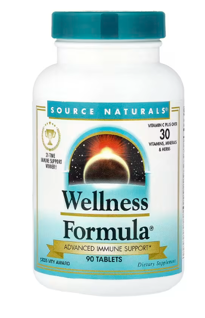 Source Naturals, Wellness Formula, улучшенная поддержка иммунитета, 90 таблеток