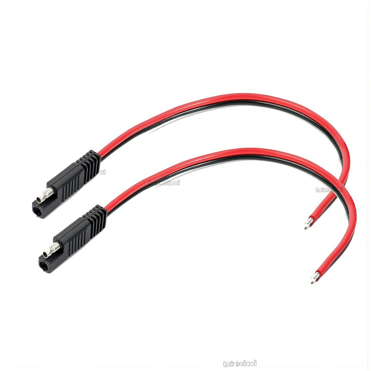 Кабель питания SAE 0.3 метра 12AWG 2 жила красно-черный ПВХ для подключения аккумулятора автомобиля, 10AWG / 105 жил