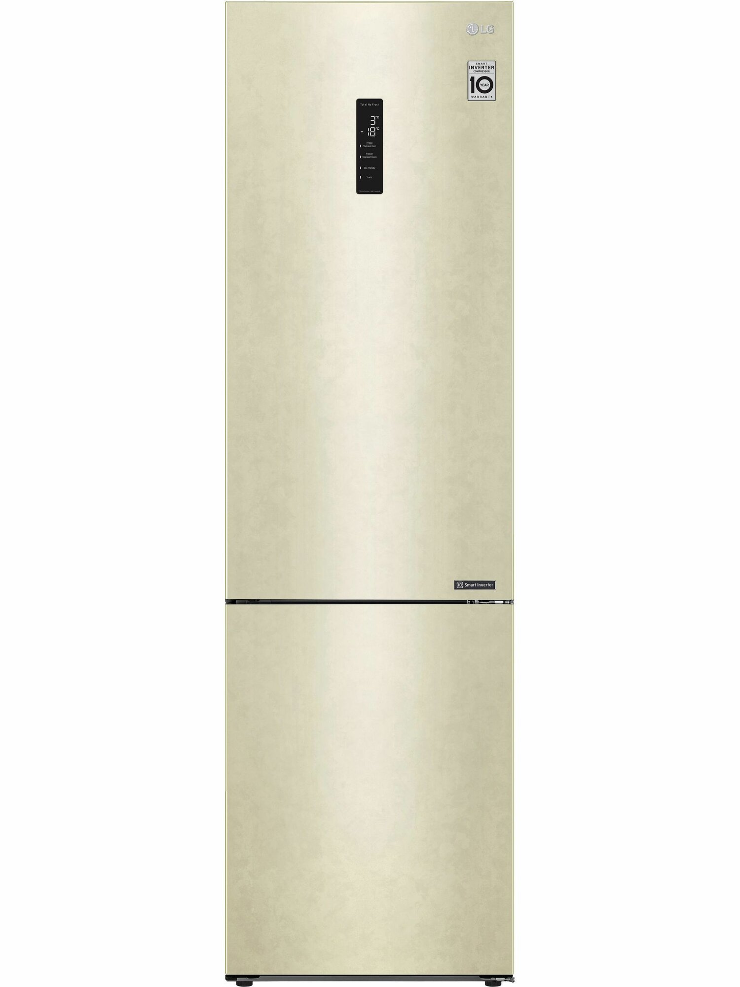 Холодильник LG GA-B509CESL, двухкамерный, 384 (277+107) л, А+, бежевый