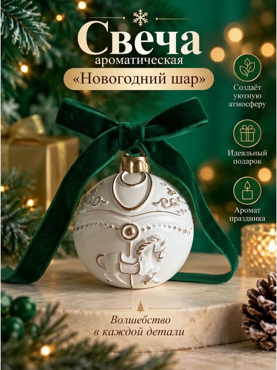 Свеча ароматическая "Новогодний Шар