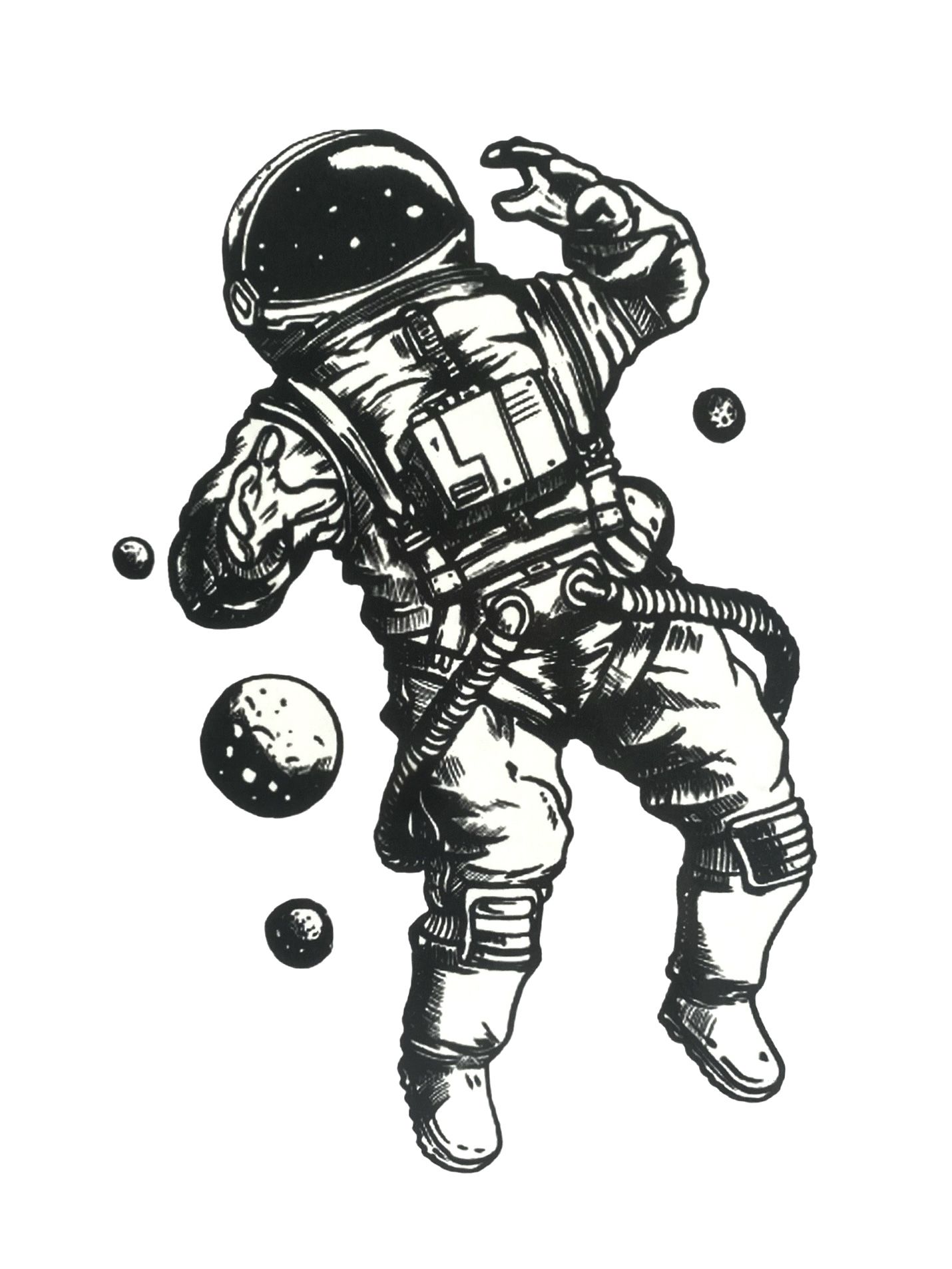 Временная Татуировка Космонавт 148*210