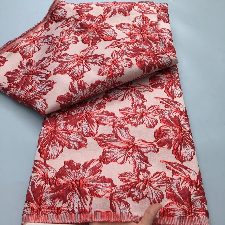 Африканское жаккардовое кружево с золотой вышивкой 5 ярдов Brocade Lace6