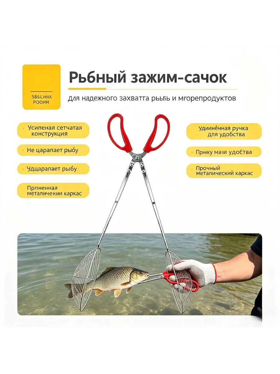 Рыболовный зажим для удержания рыбы, щипцы захват，47×17cm